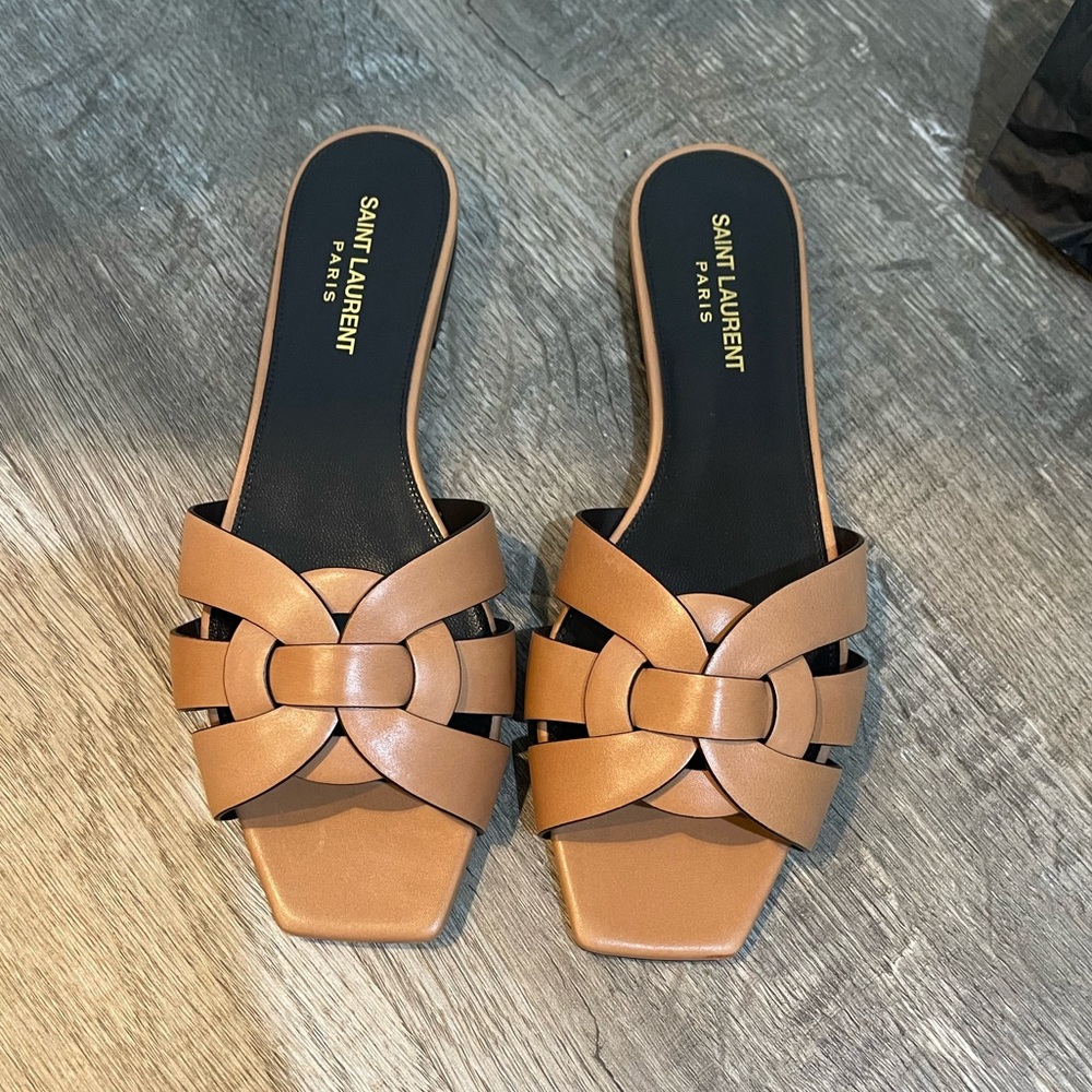 Authentic Saint Laurent Tribute sandals size 38.5